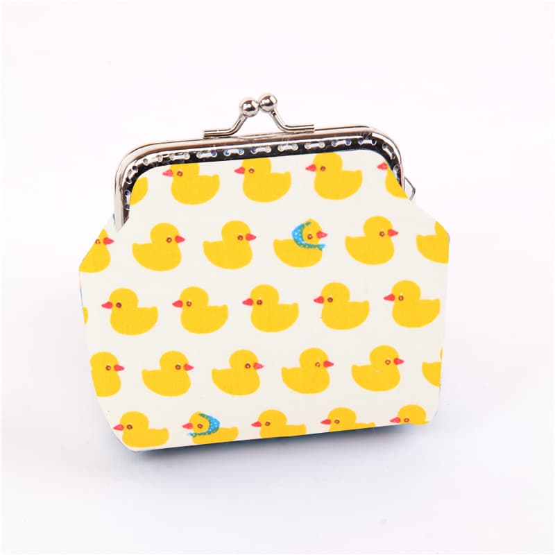 かわいい柄入り口金式二つ折り財布