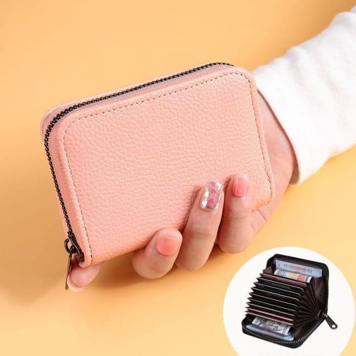 二つ折り財布 多機能収納 薄型カードケース