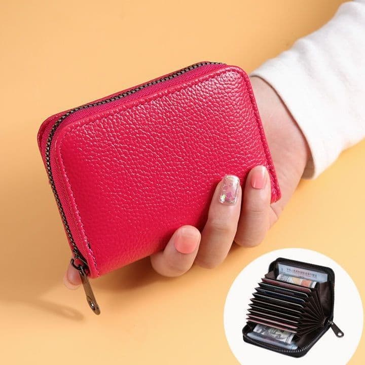 二つ折り財布 多機能収納 薄型カードケース