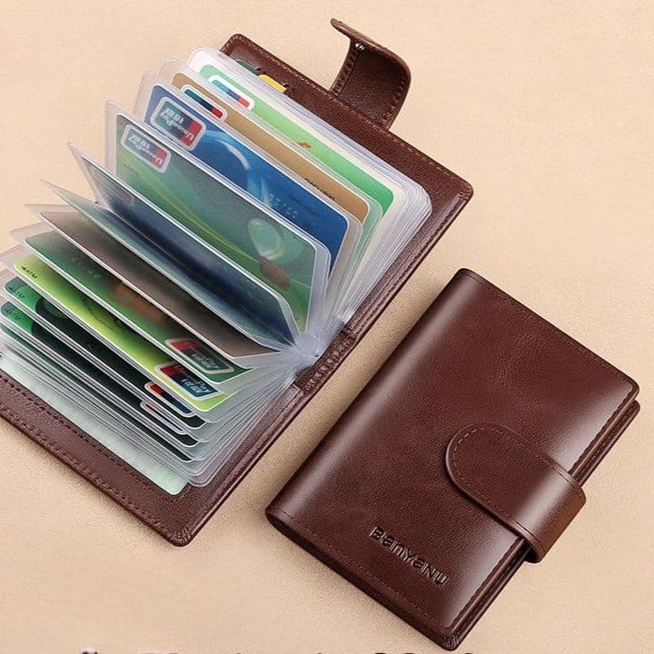 多層式カードホルダー 牛革二つ折り財布