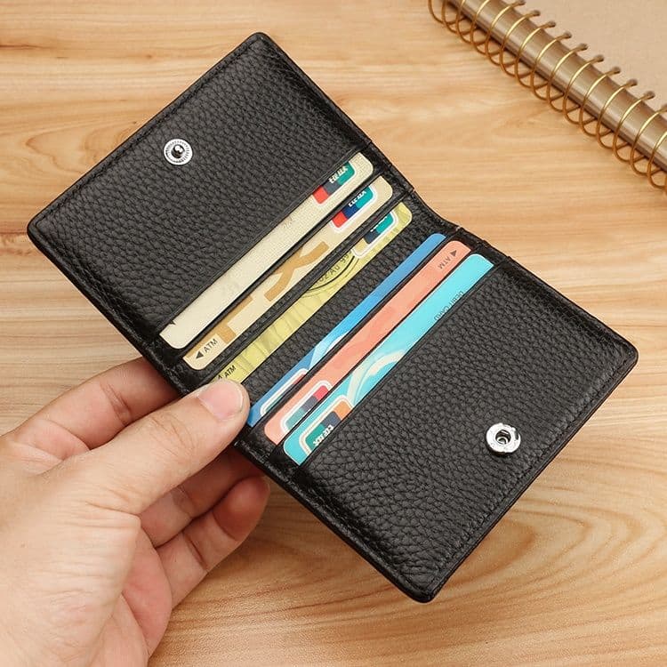 二つ折り財布 本革 薄型 カード収納 フラグメントケース