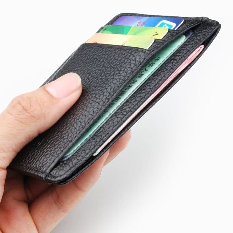 二つ折り財布 薄型本革フラグメントカードケース