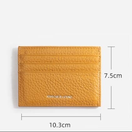 二つ折り財布 上質な型押し革のカードケース