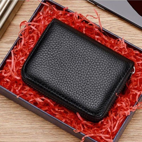 二つ折り財布 スマート収納ジップ式コンパクト財布