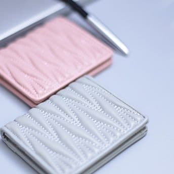 二つ折り財布 波模様キルティングミニ財布