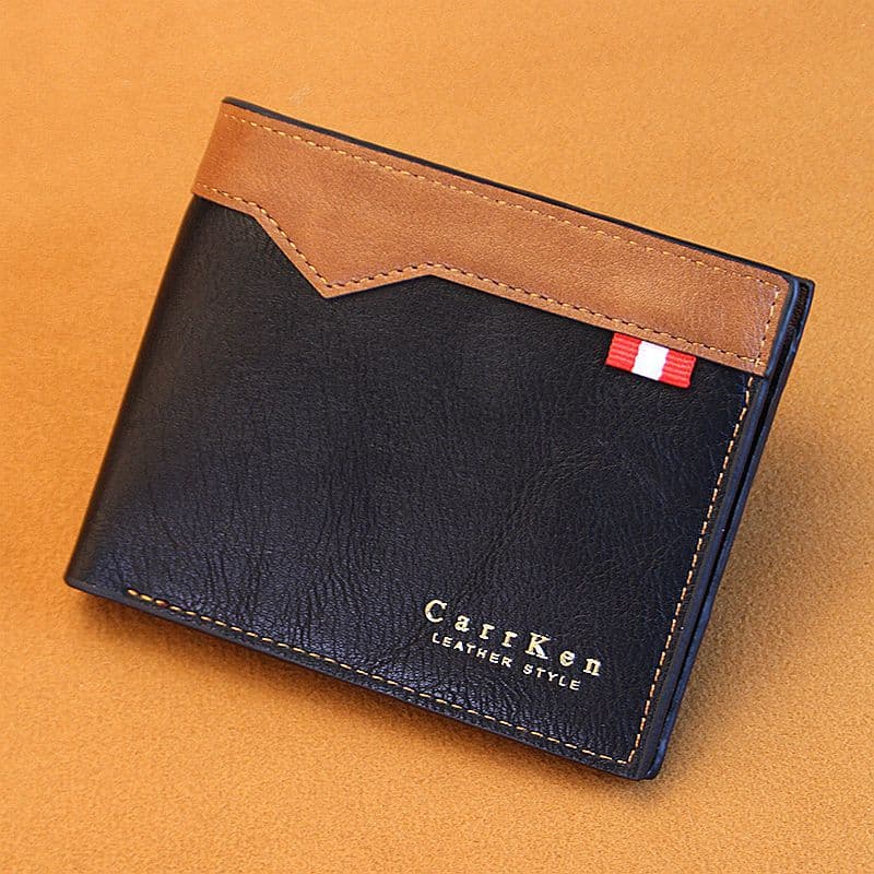 二つ折り財布 二つ折り牛革財布 洗練デザイン