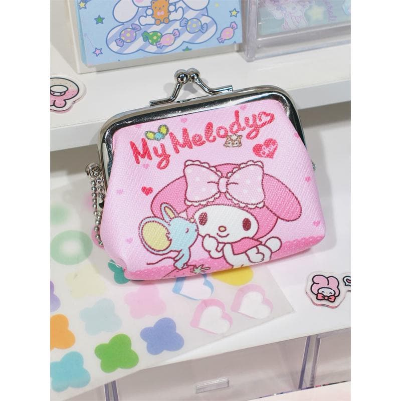 二つ折り財布 かわいい動物キャラクター がま口小物入れ