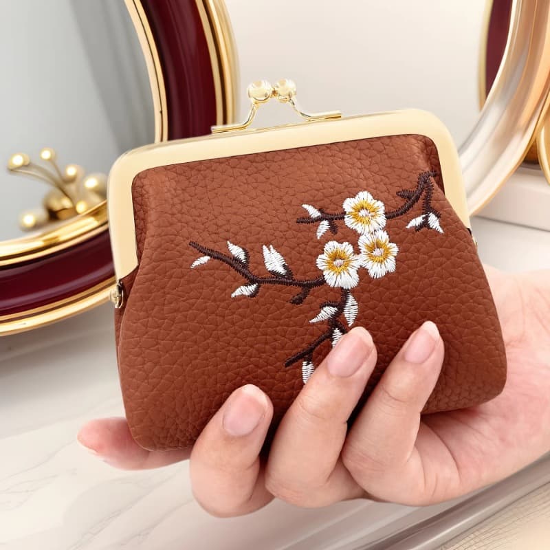 花咲きがま口 二つ折り財布