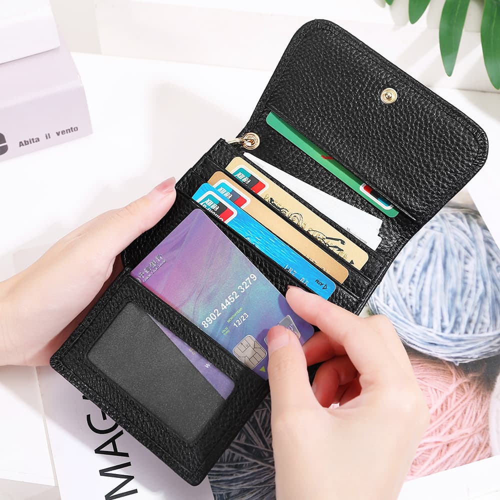 コンパクト財布 カード収納 三つ折りミニ財布