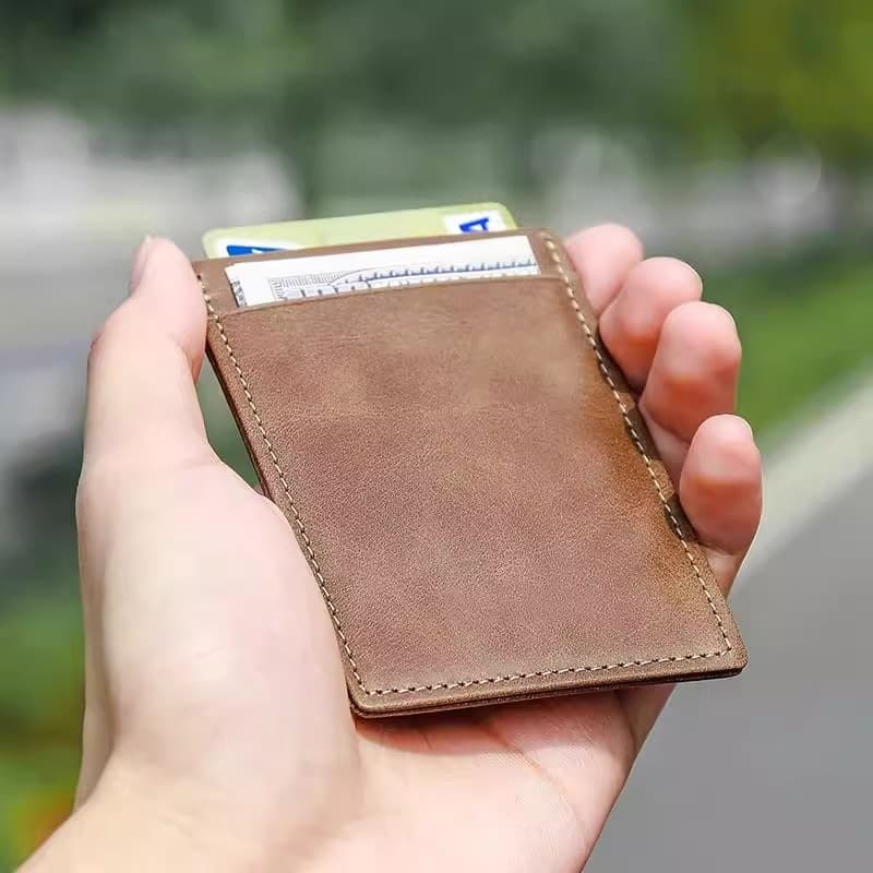 二つ折り財布 本革スリム薄型カードケース