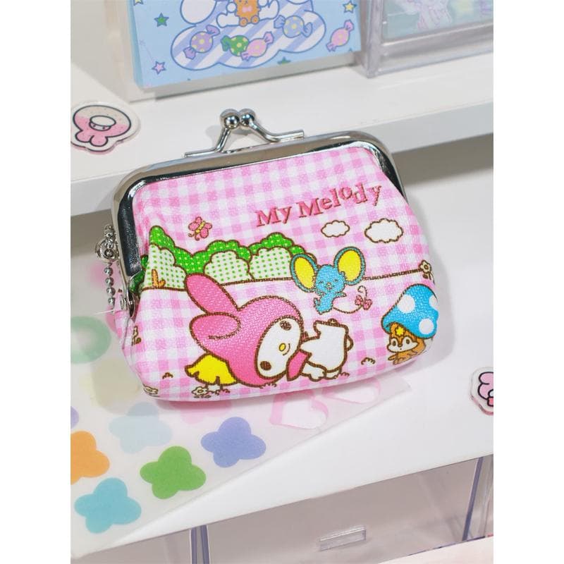 二つ折り財布 かわいい動物キャラクター がま口小物入れ