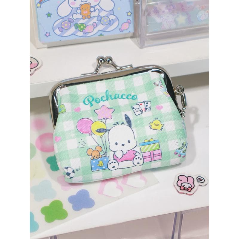 二つ折り財布 かわいい動物キャラクター がま口小物入れ