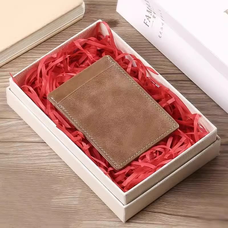 二つ折り財布 本革スリム薄型カードケース