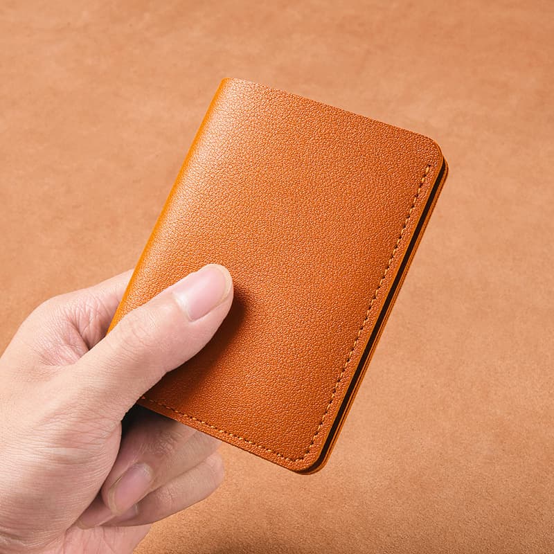 二つ折り財布 本革ミニマル二つ折り財布