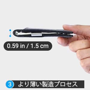 超薄型コンパクト財布 男性用